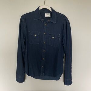 Billy Reid Dark Blue Shoals Denim Shirt